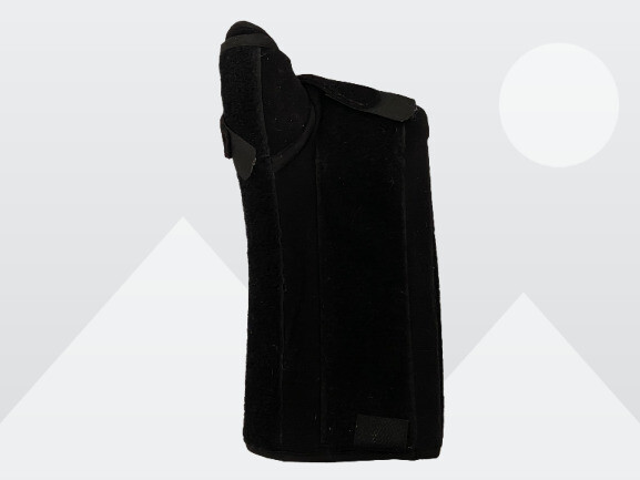 Adult Black Universal Left Hand Wrist Thumb Quick-Fit Support Splint Brace