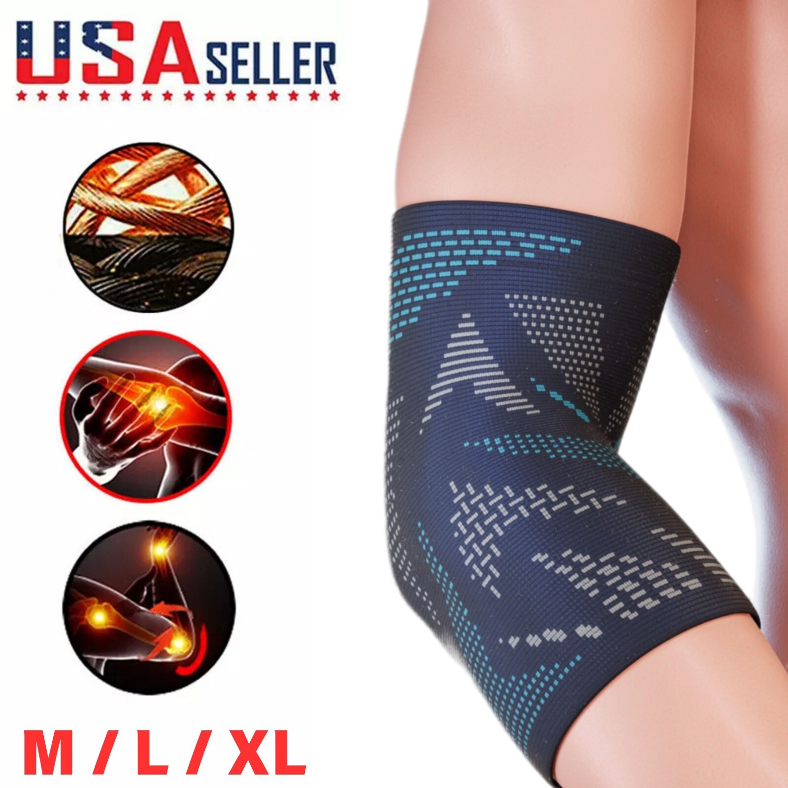 Caspe 2Pcs Tennis Elbow Brace Support Sleeve Arthritis Tendonitis Arm Joint Pain