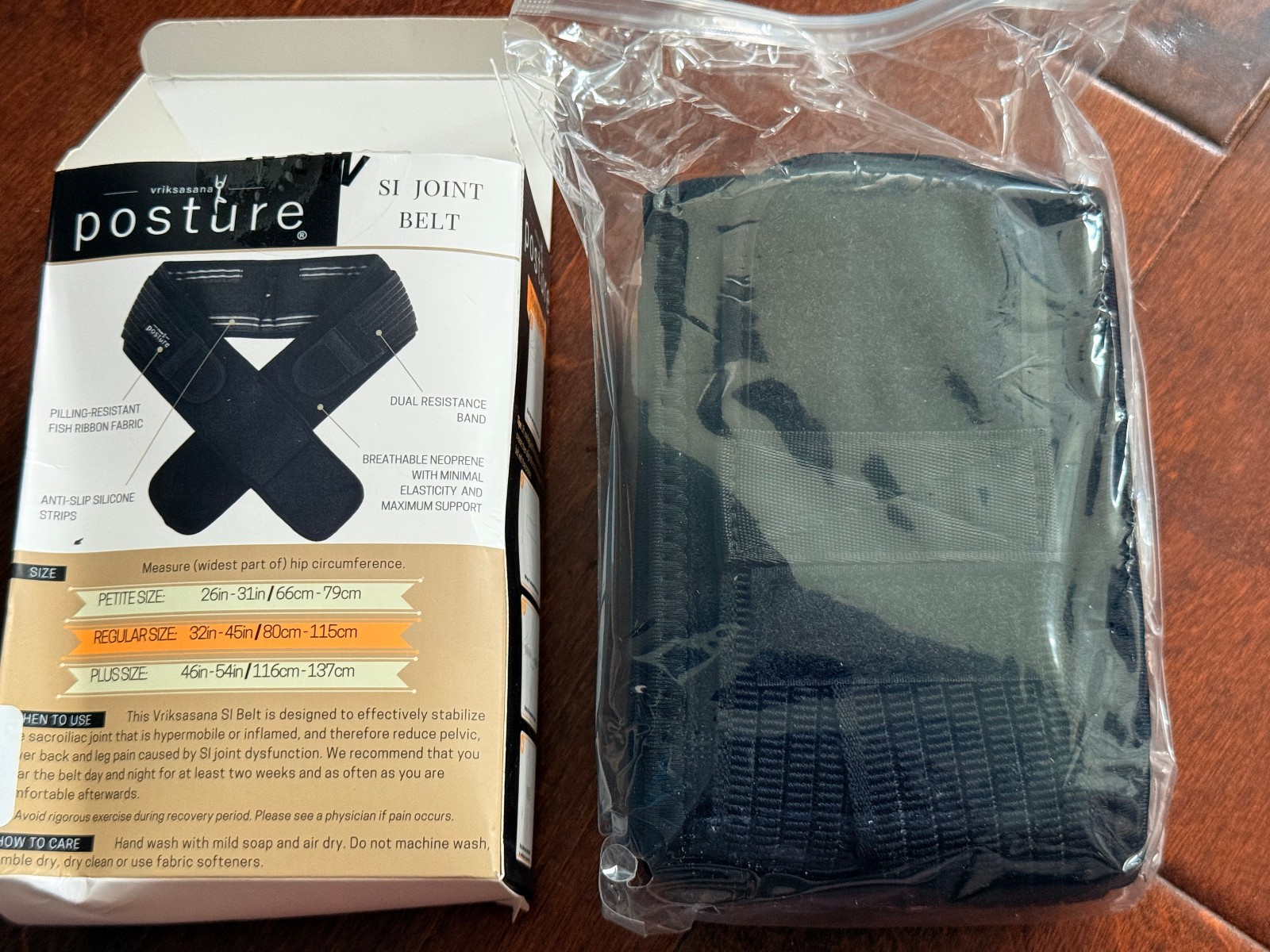Vriksasana Posture Sacroiliac Hip Belt for Women and Men Reg Size 32″-45″