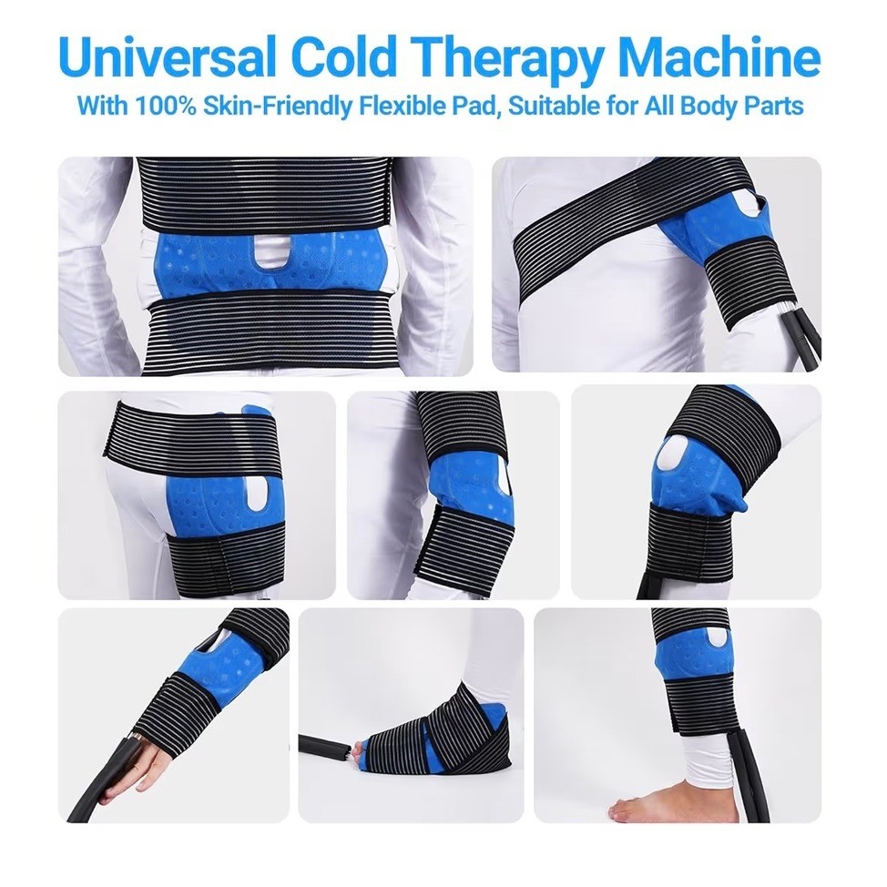 Wheeled Cold Therapy Machine 19 Quart Ice Water Circulation System Universal Pad