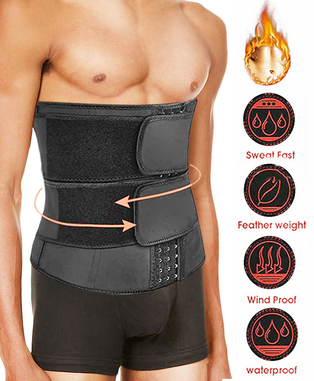 Lumbar Lower Back Support Brace Posture Orthosis Waist Belt Trimmer Pain Relief