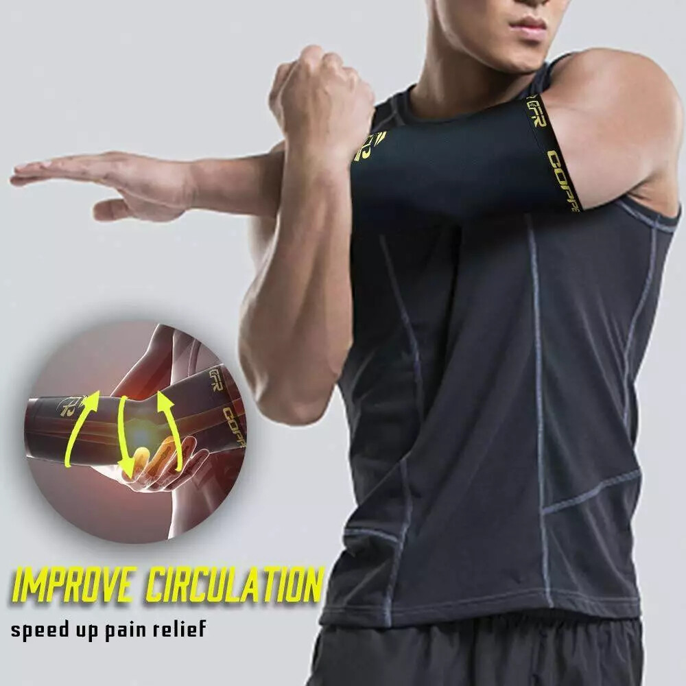 Copper Elbow Brace Compression Support Sleeve Arthritis Tendonitis Joint Pain US