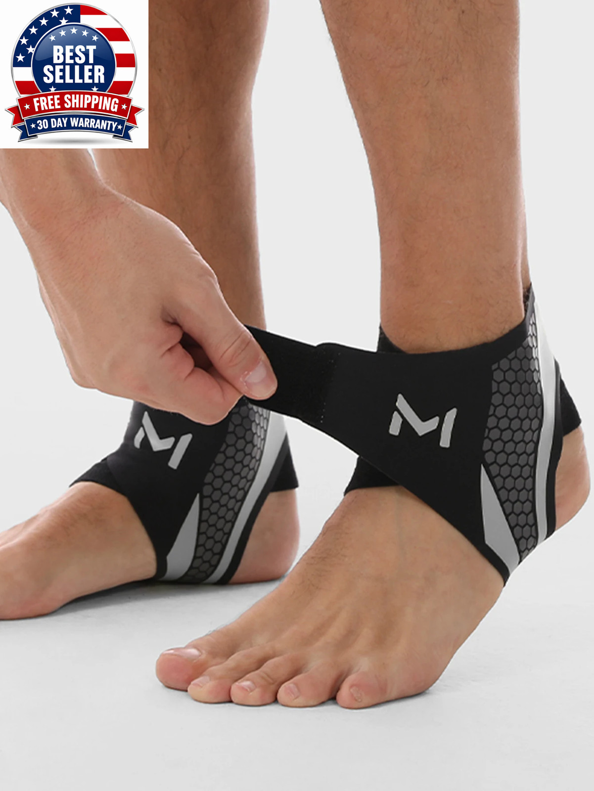 1Pc Cooper Ankle Support Compression Foot Sleeves for Men and Women Bracer Ankle
