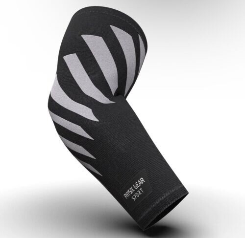 Physix Gear Sport 1 Pack Elbow Brace Unisex Compression Sleeve, Black, Small