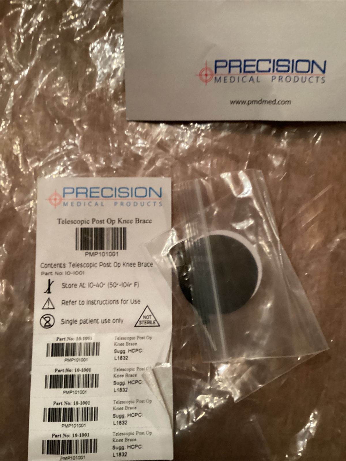 new Precision Medical Products Telescopic Post Op Knee Brace 10-1001
