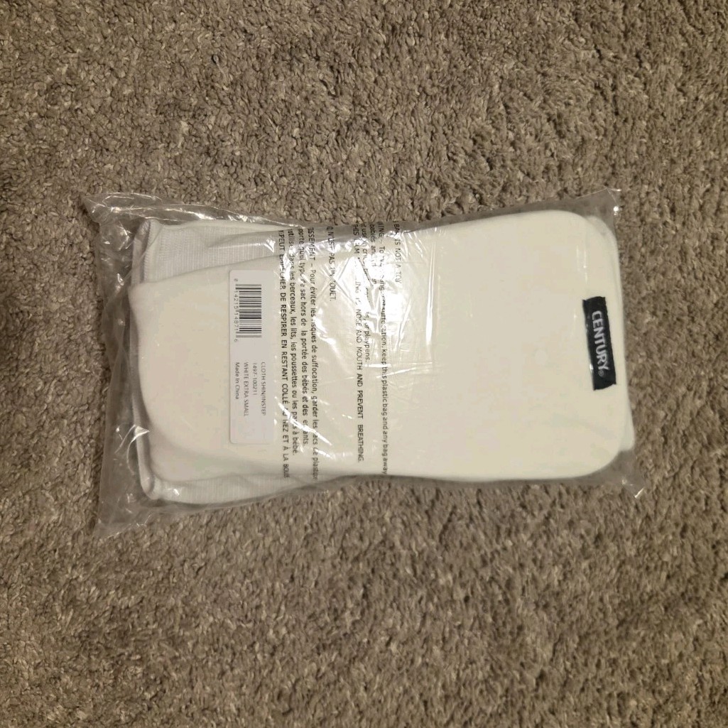 Century Unisex Cloth White Forearm Pads Size Extra Small New With Tags