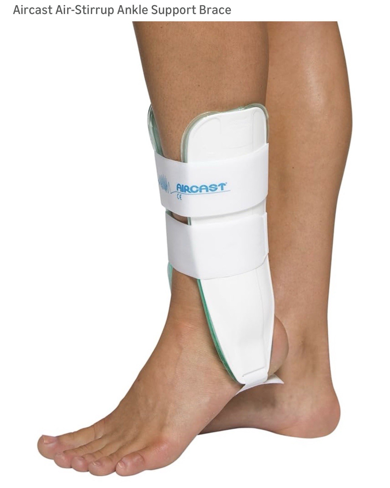 Aircast Air-Stirrup Ankle Support Brace, Medium, Right Foot, White