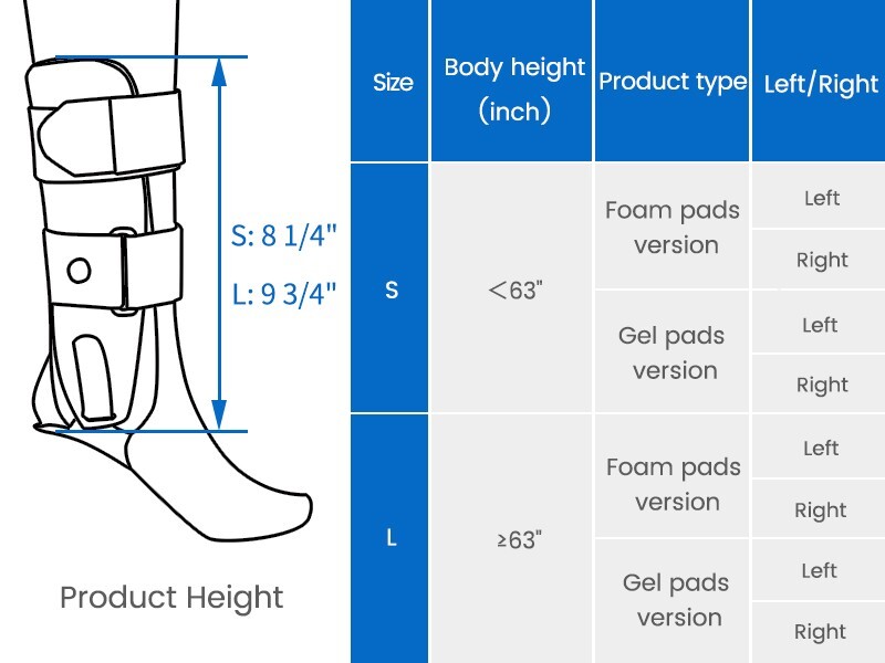 VELPEAU Ankle Brace – Stirrup Ankle Splint – Stabilizer Suppor for Sprains S/L