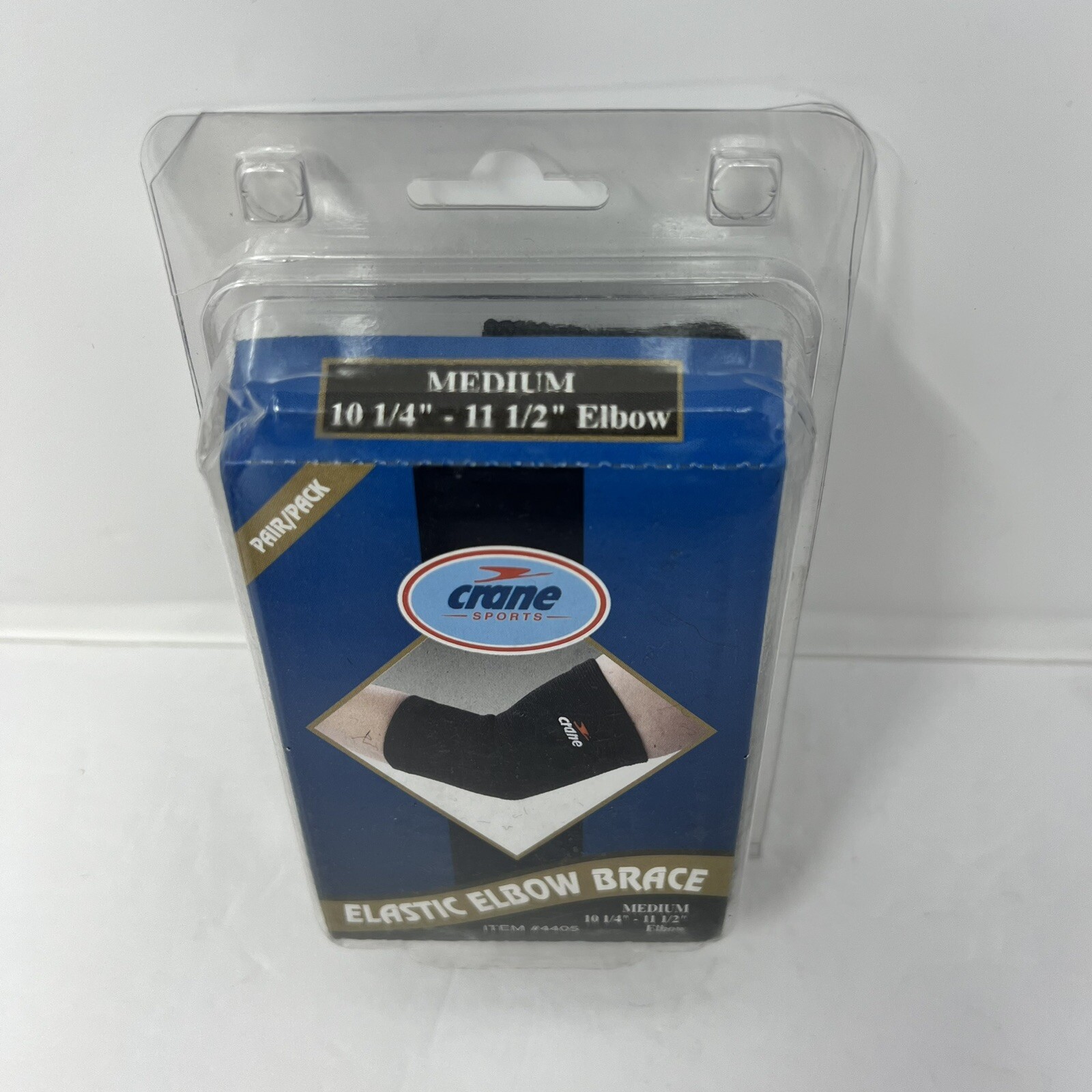 Crane Sports Elastic Elbow Support Brace Black Medium 10 1/4 – 11 1/2 Brand New