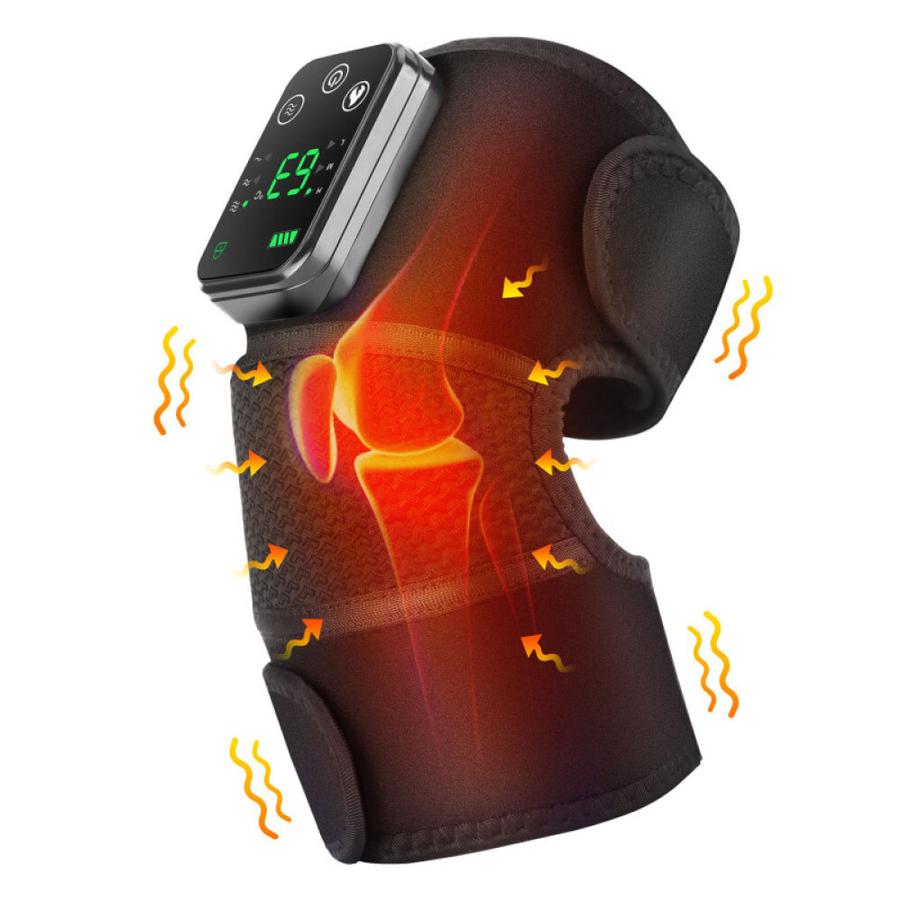 Cordless Heated Knee Massager with Vibration Heating Shoulder Brace Support Wrap