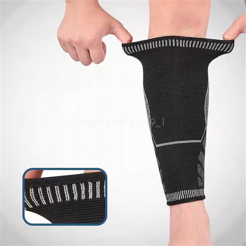 Calf Running Compression Sleeve Leg Sock Shin Splint Support Brace Guard Sports