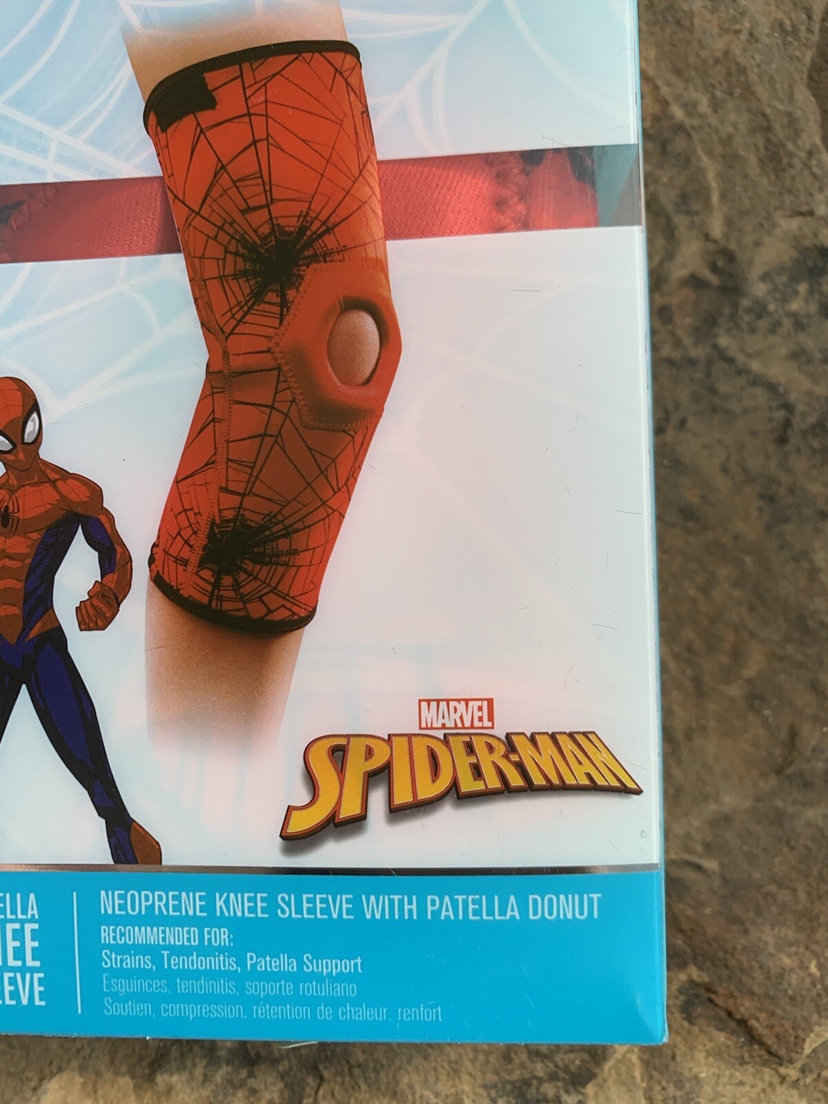 Spiderman Youth Patella Knee Sleeve. Donjoy Advantage Brand. New