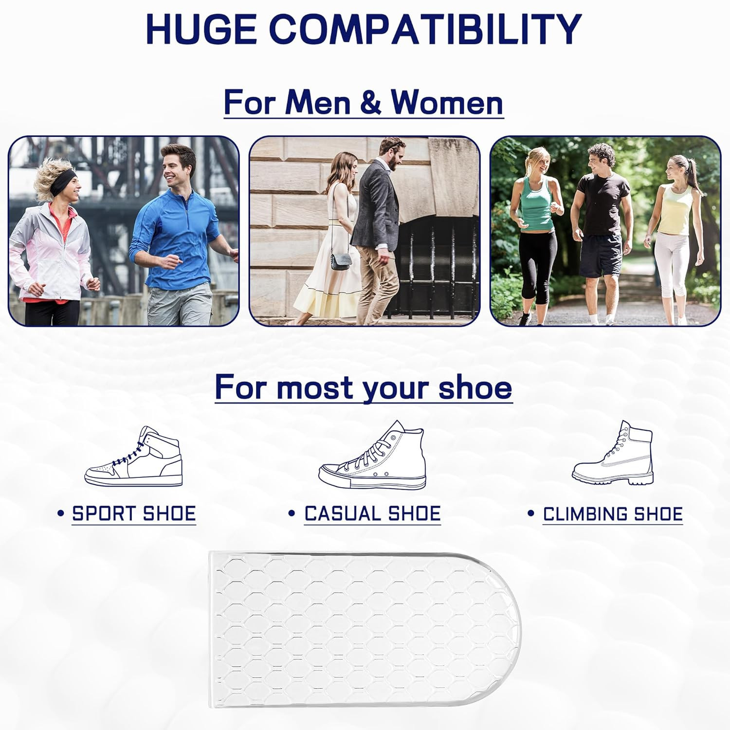 Adjustable Heel Lift Inserts,3Layers Orthopedic Shoe Lifts, Height Increase Inso