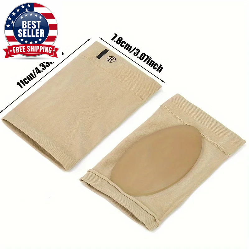 A Pair of Vegetative Arch Support Sleeves with Gel Pads – Compression Foot Stand