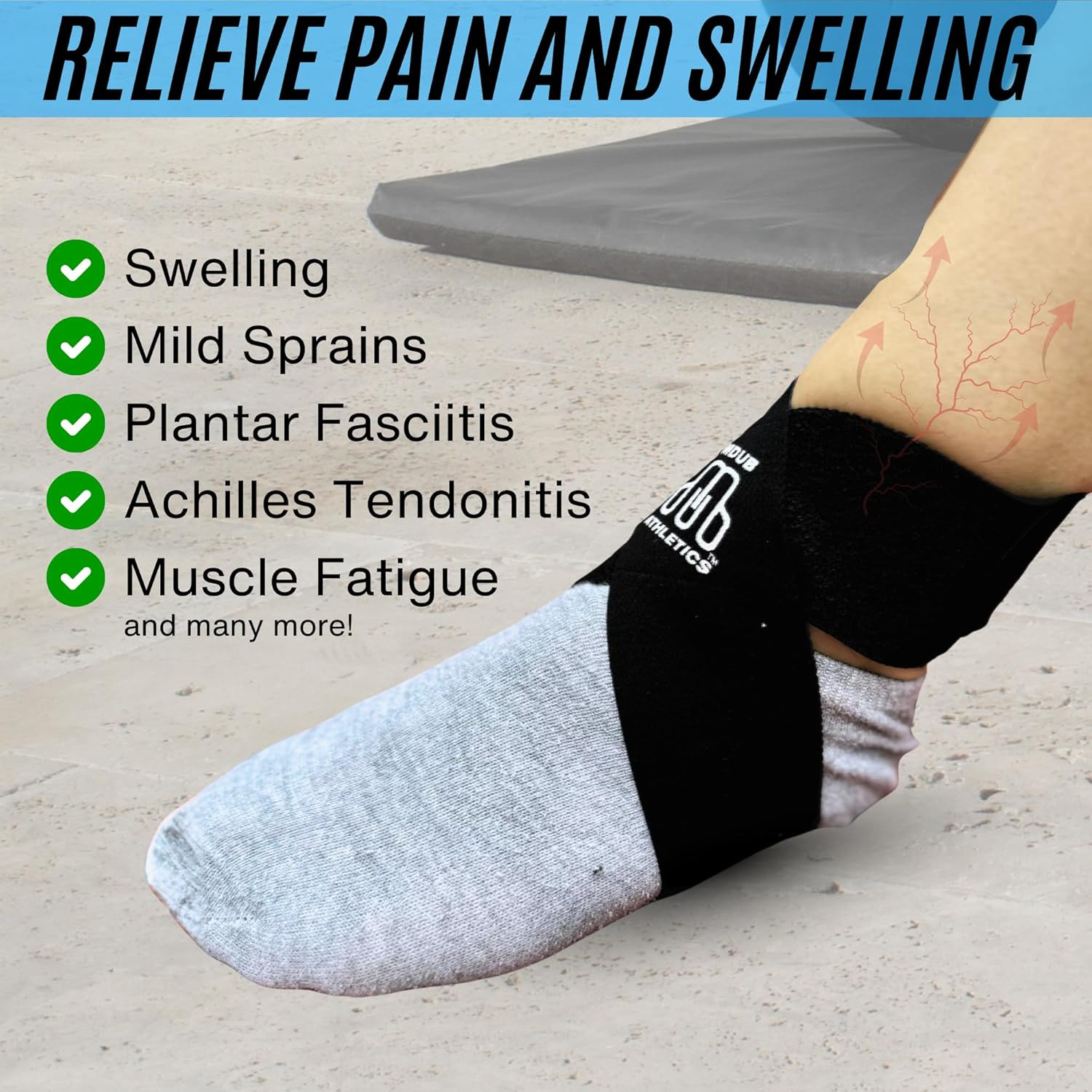 Ankle X Strap for Achilles Tendon and Planter Fasciitis Support, 1 Pack, Ankle T
