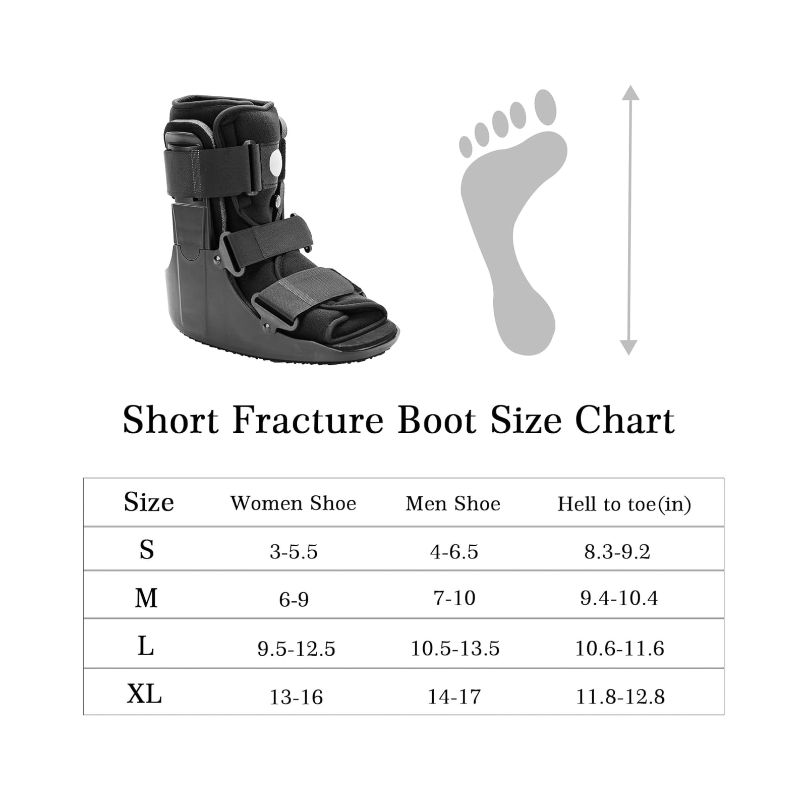 Air Walker Fracture Boot,Walking Boot for Sprained Ankle, Broken Foot M Medium