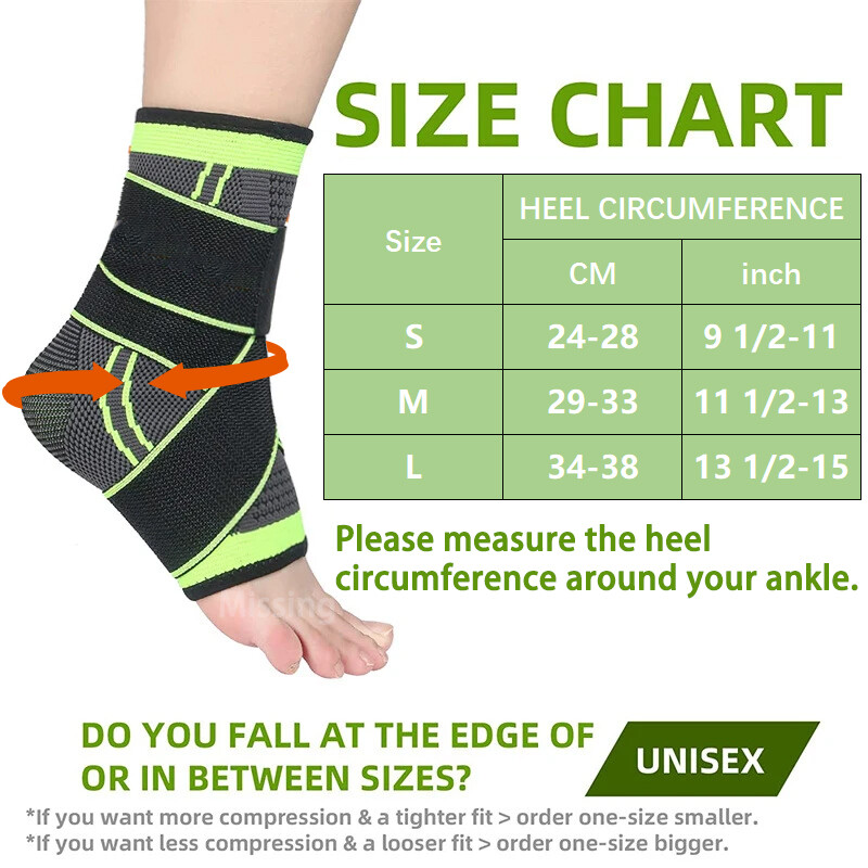 Ankle Support Compression Socks Foot Wrap Arch Heel Plantar Fasciitis Bandage
