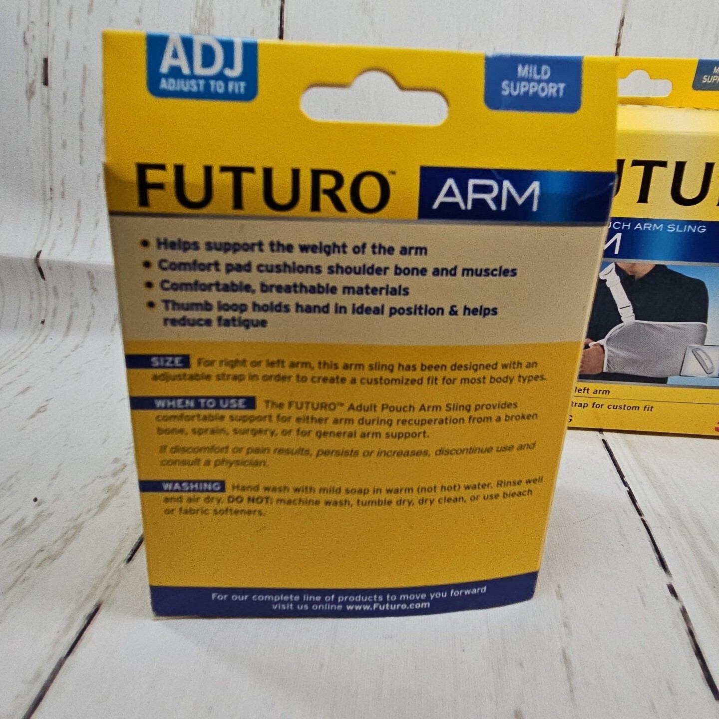 Lot Of 2 – FUTURO Adult Pouch Arm Sling Right/Left Mild Support Adjust To Fit 3M