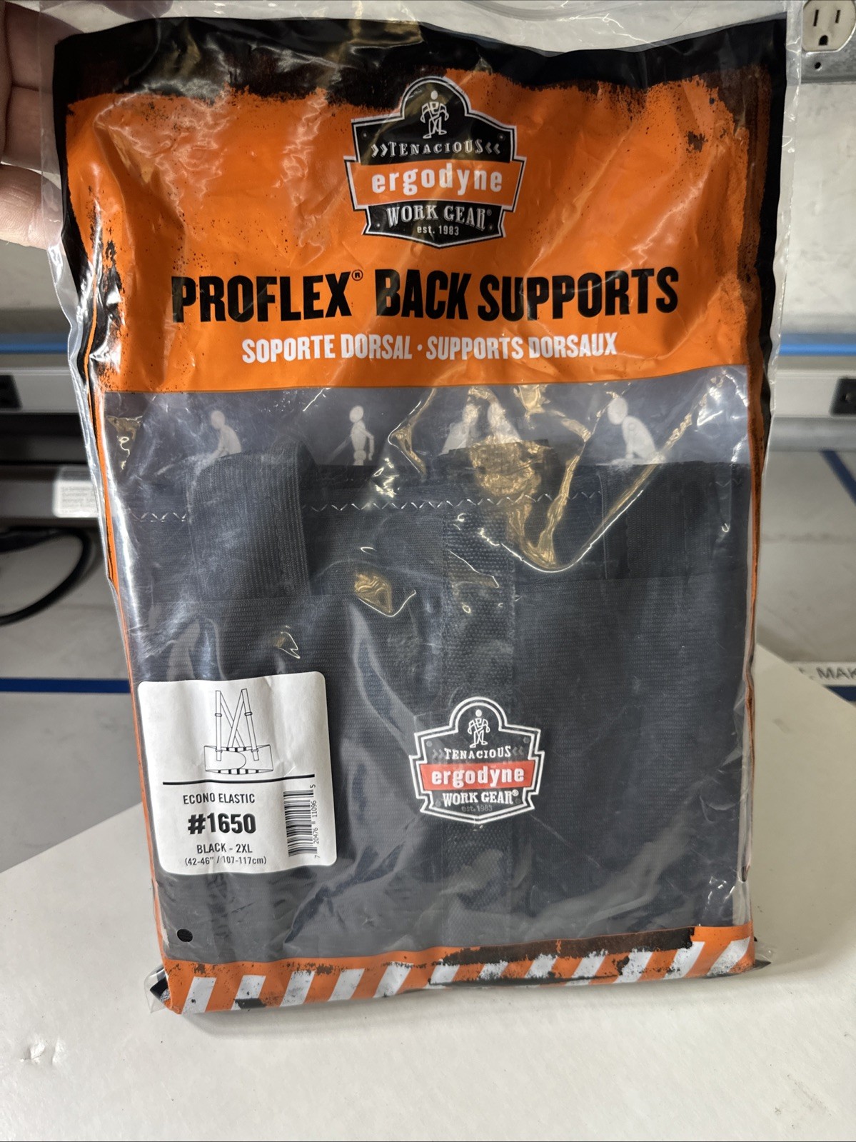 ProFlex 1650 Back Support Belt, 7.5″ Elastic, Adjustable, Removeable Straps, 2XL