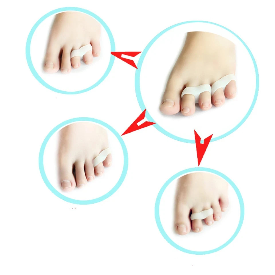 2pcs Little Toe Separator Soft Gel Bunion Spreader Corrector Pain Relief UK Corn