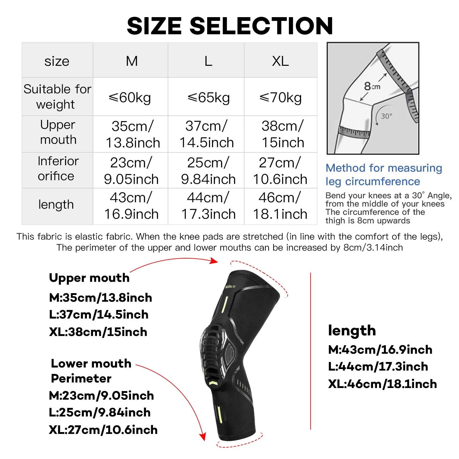 Knee Brace Compression Knee Support Shockproof Knee Pads Knee Sleeve for Running