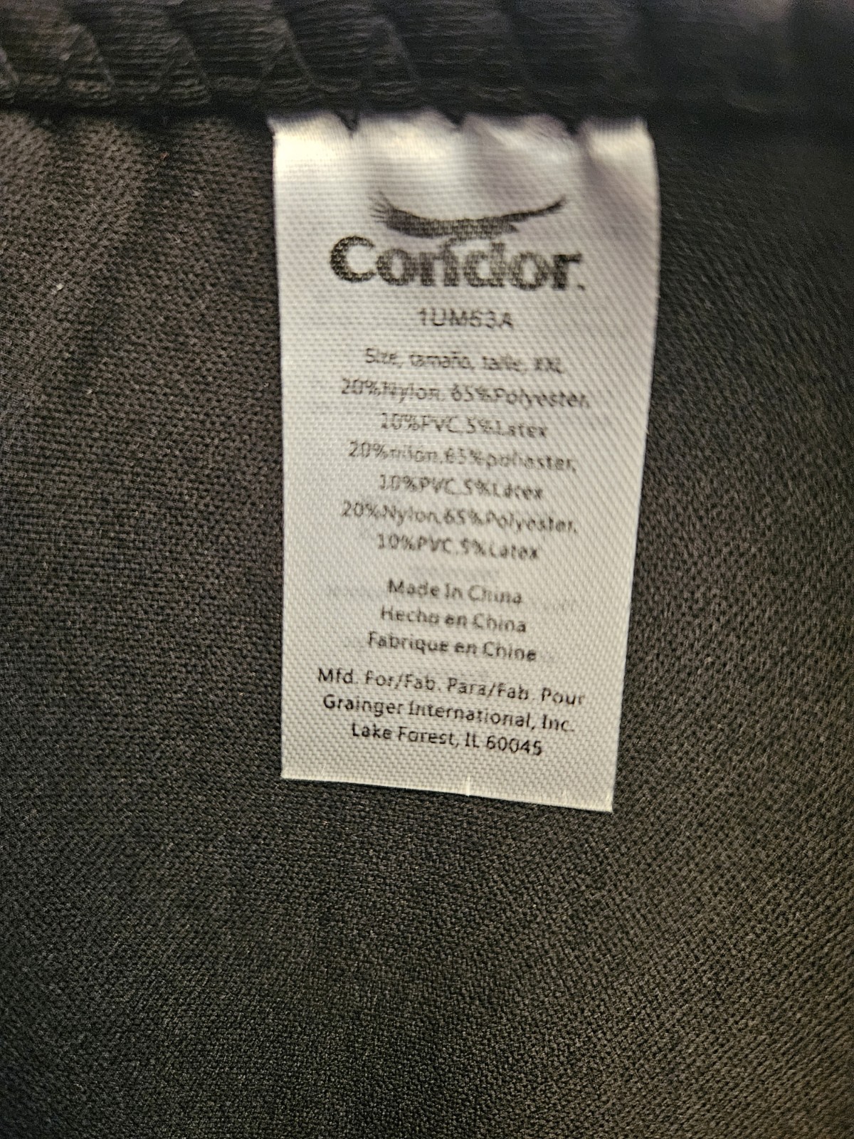 Condor Back Support 1UM63A Elastic Brace XXL Orange & Black