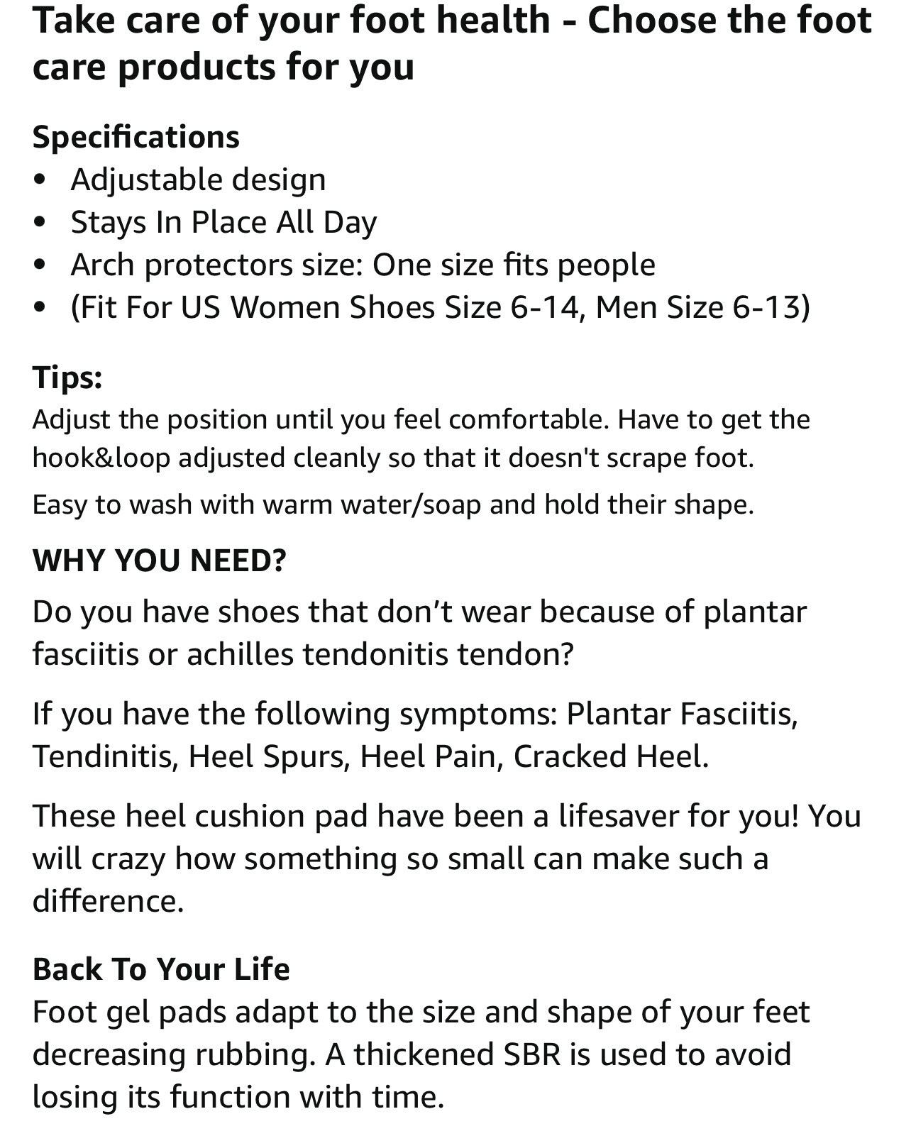 ASRAM Arch Support -Sleeve Adjustable