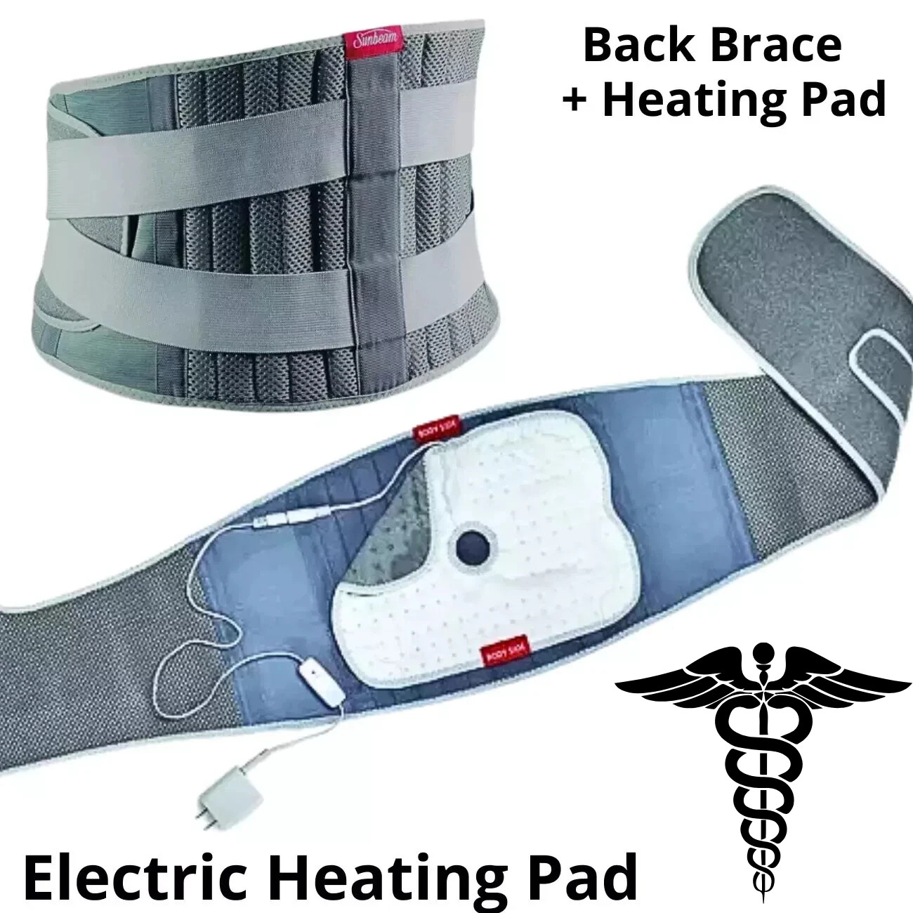 Medical-Grade Lumbar Support Belt for Back Pain Relief with Heating Pad