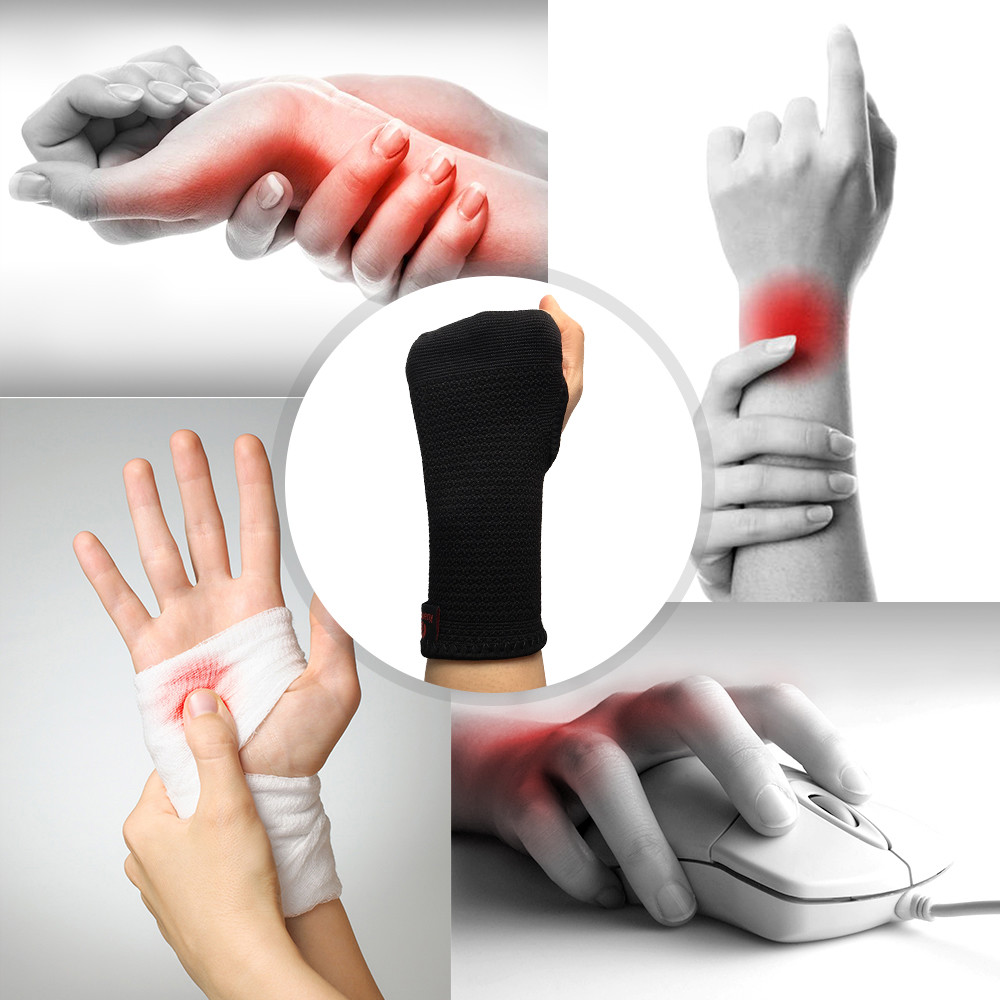 Kuangmi Compression Wrist Support Sleeve Palm Hand Brace Carpal Tunnel 1PC