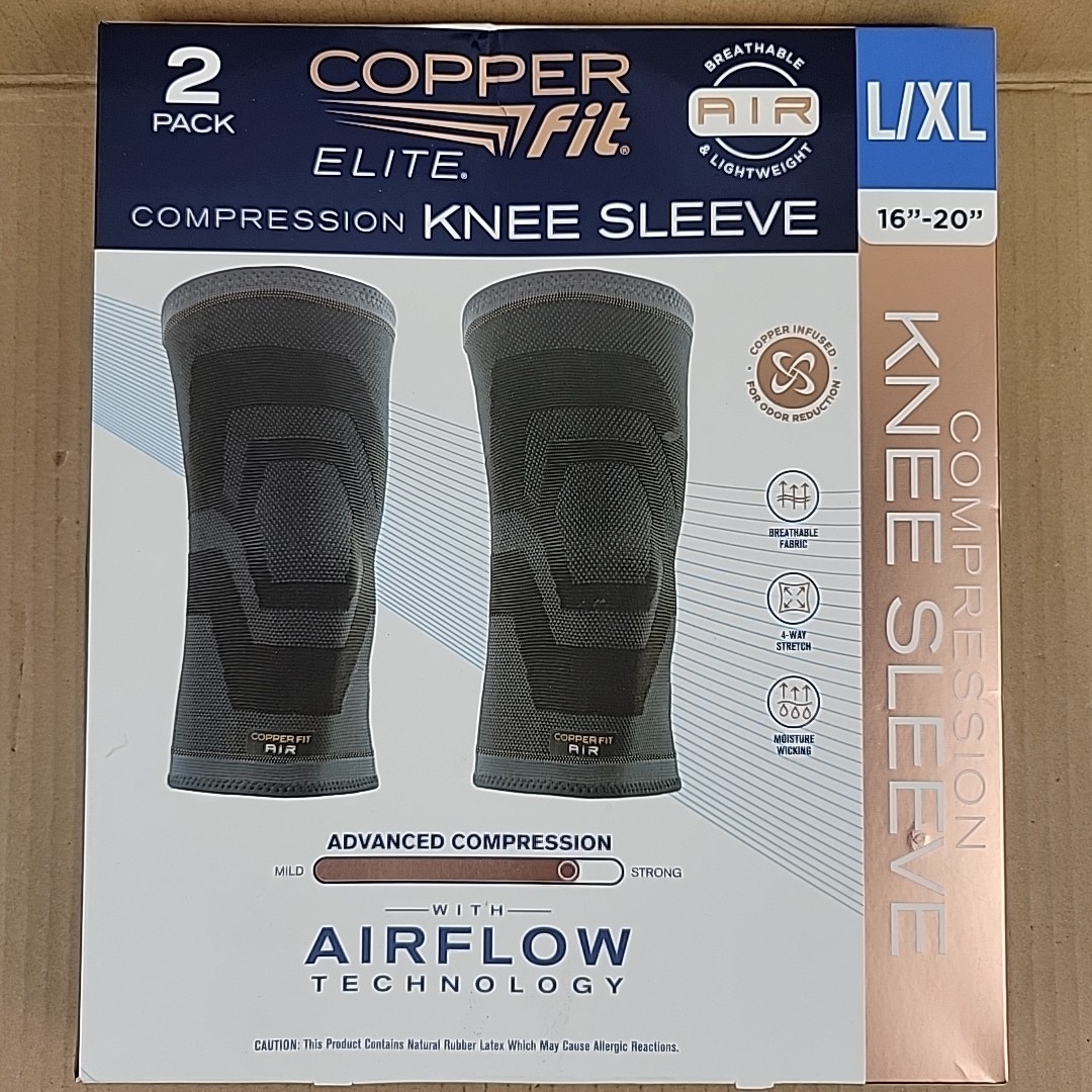 Copper Fit Elite Compression Knee Sleeve 16″-20″ – Size L/XL