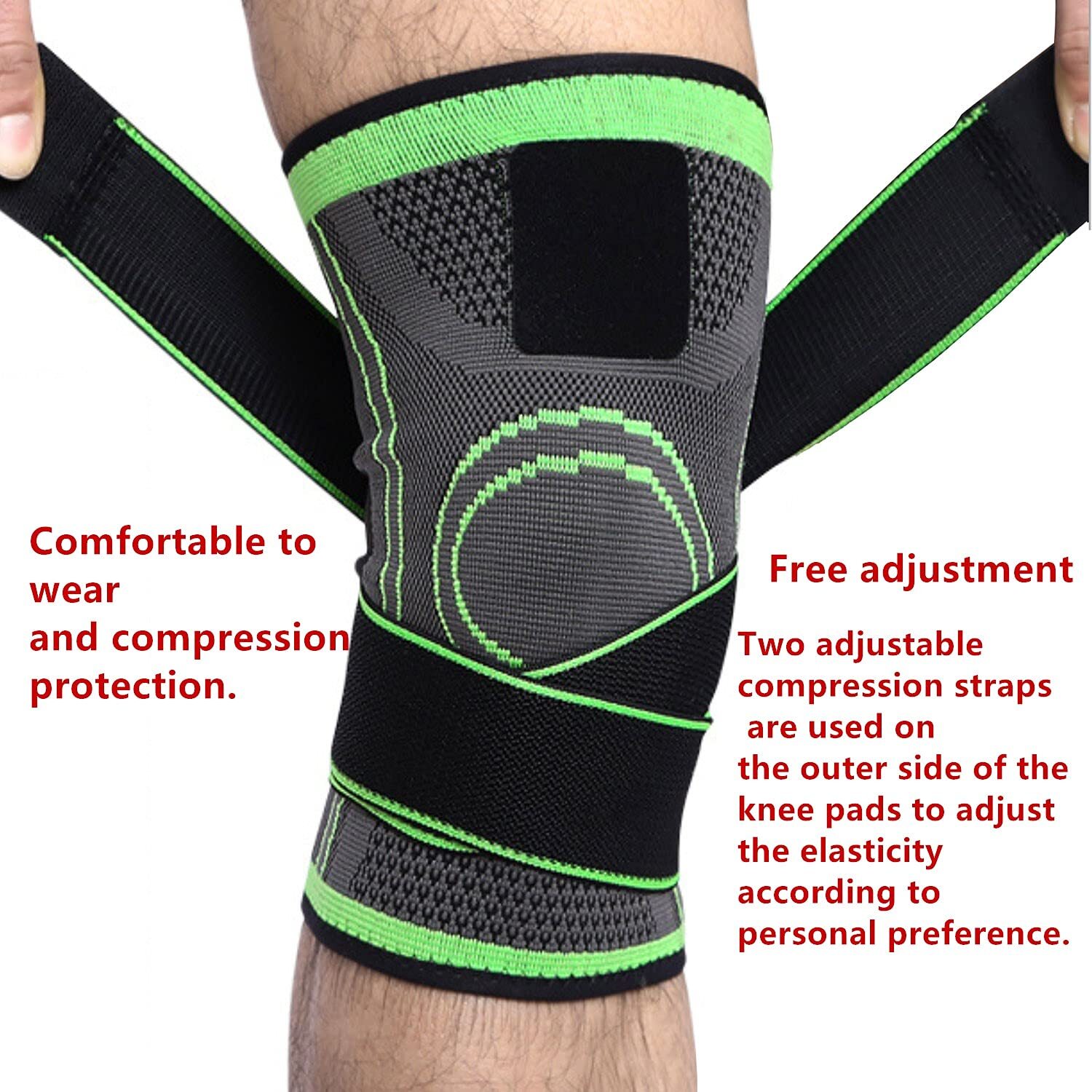 Knee Braces with Strap Compression Sleeve Arthritis Joint Pain Relief Support US
