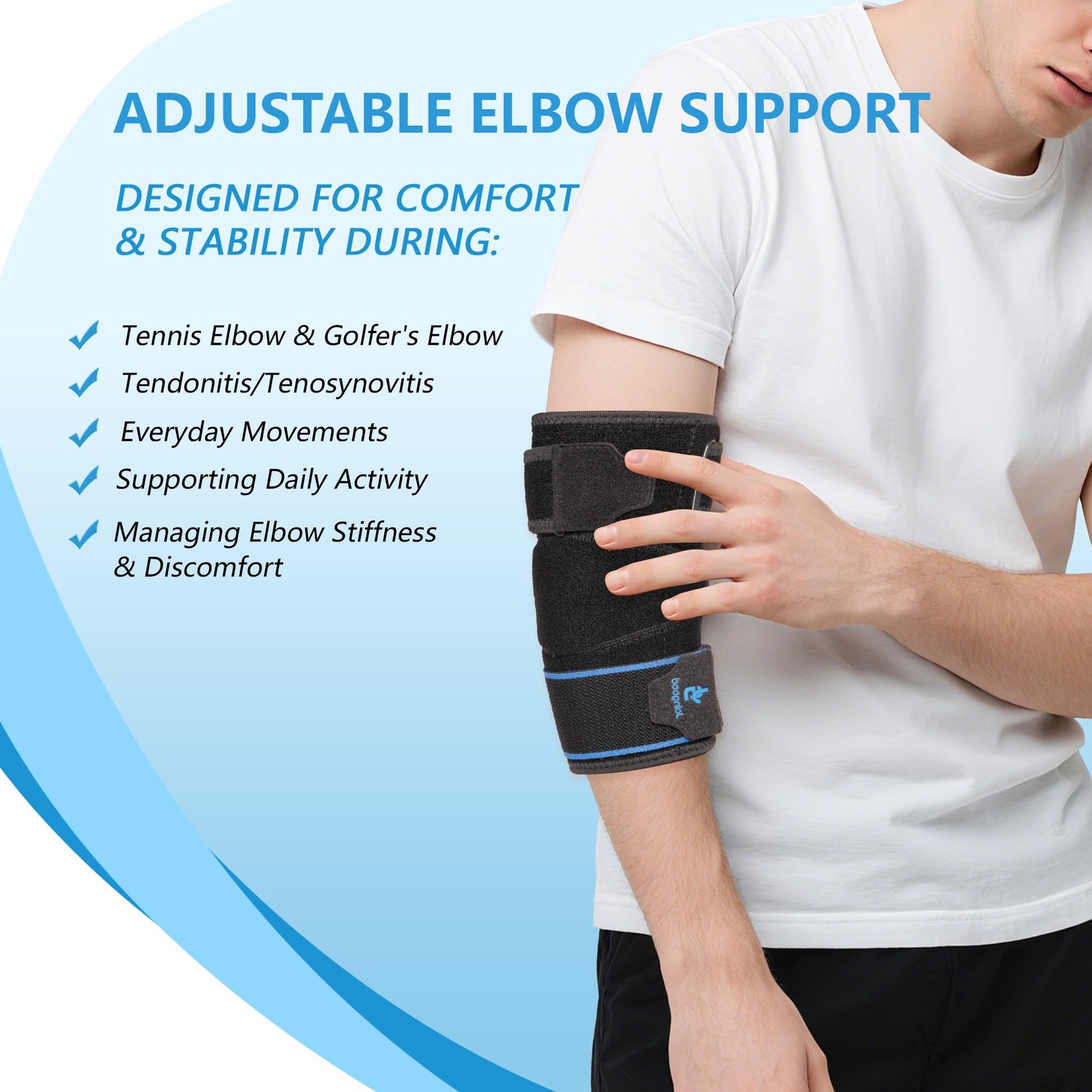 Adjustable Elbow Brace Tennis Elbow Brace for Men & Women, Elbow Compression …