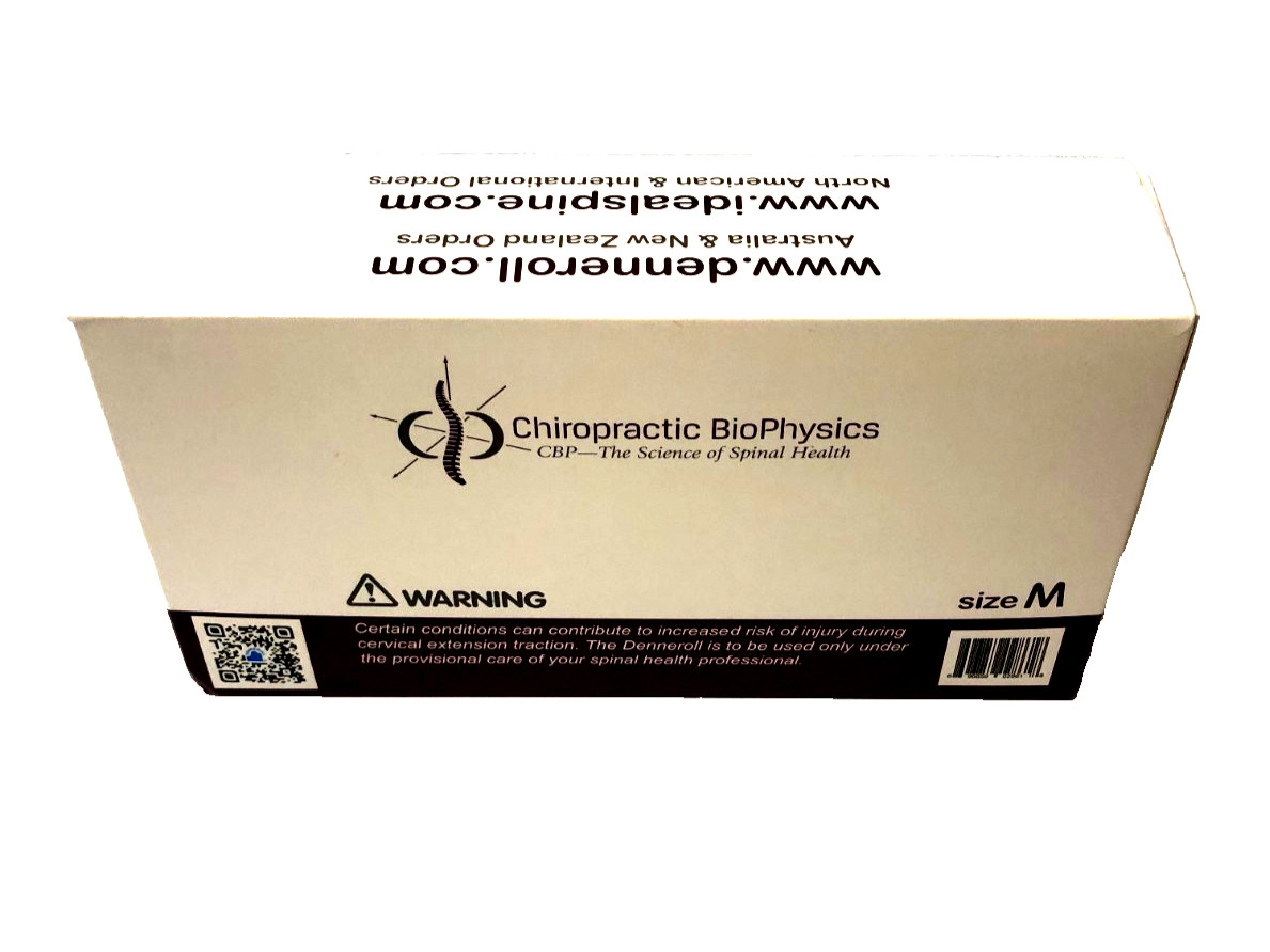 Denneroll Cervical Neck Orthosis Size M White Neck Support w/ Box User Guide