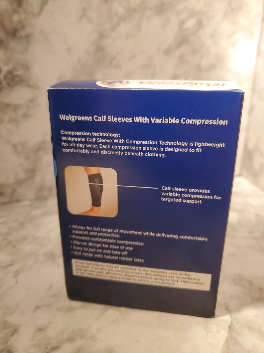 Walgreens Calf Sleeves Variable Compression S/M Moderate Support Left or Right