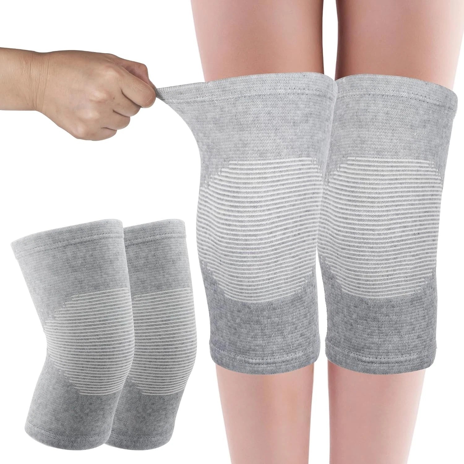 Bamboo Knee Sleeve, Elastic Compression Knee Brace Breathable Knee Pads Leg Slee