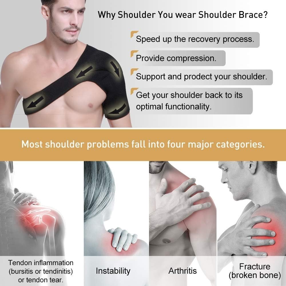 Adjustable Neoprene Shoulder Brace – Effective Support for Rotator Cuff Injuries