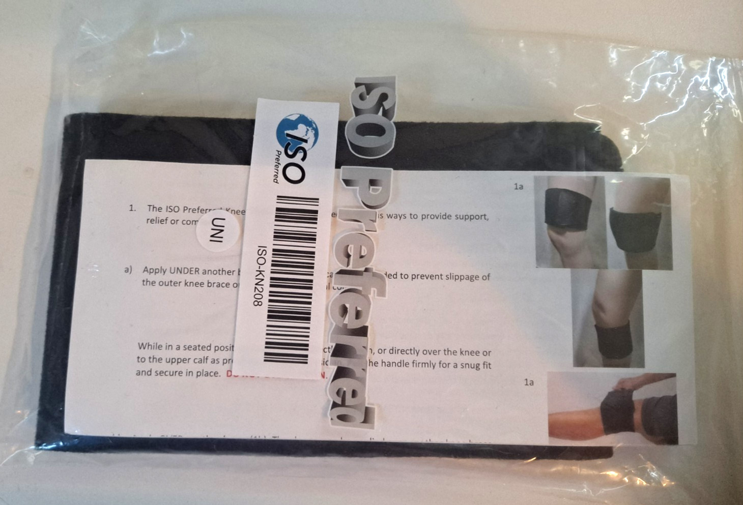 ISO Preferred ISO-KN208 Universal Size Knee Suspension Sleeve New