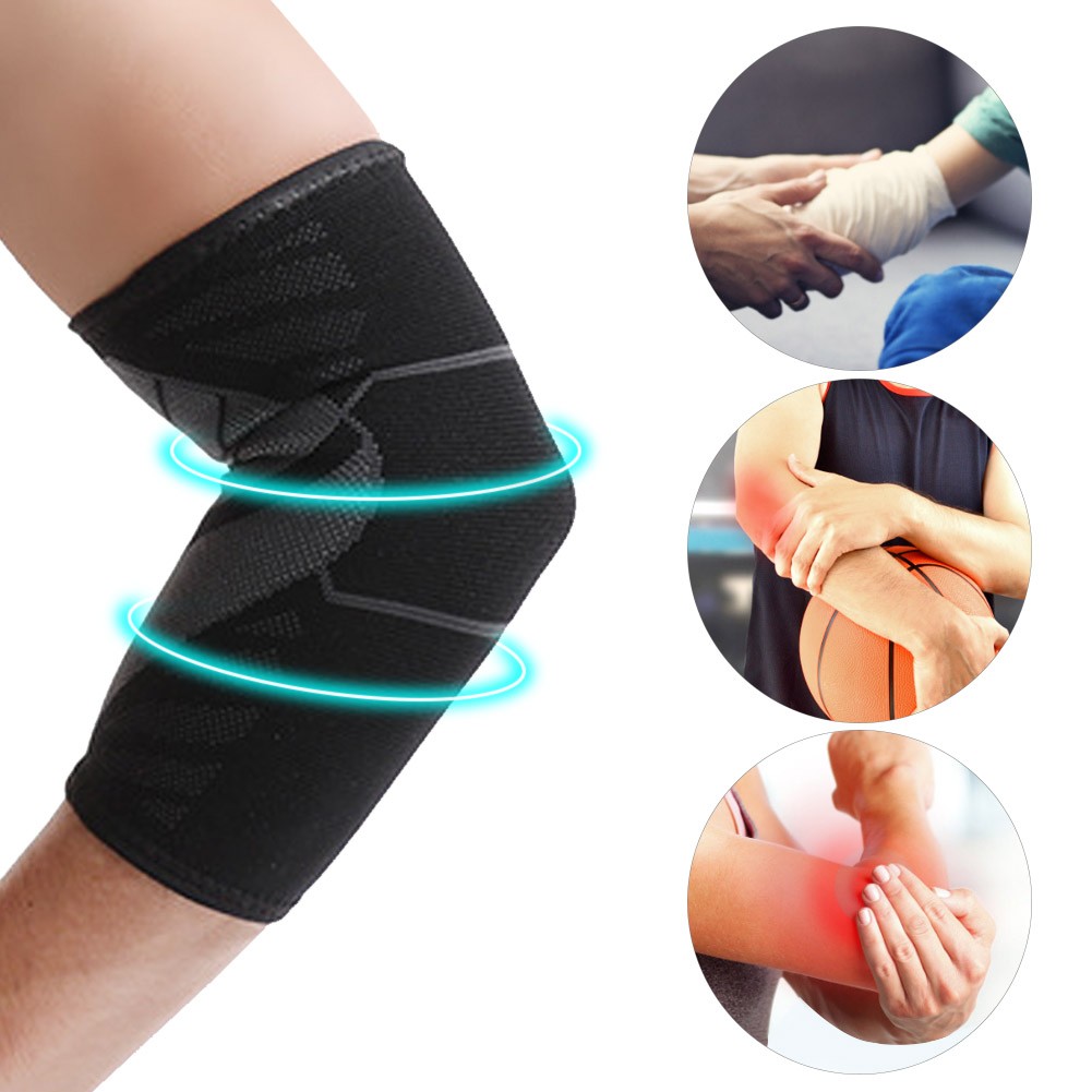 Unisex Nylon Knitting Elbow Guard Support Forcing Breathable Elastic Fitness CHU