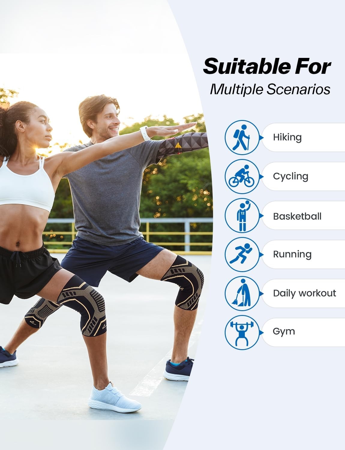 Rodilleras De Baloncesto Gym Volleyball Basketball Para Trabajo & Dolor Rodillas