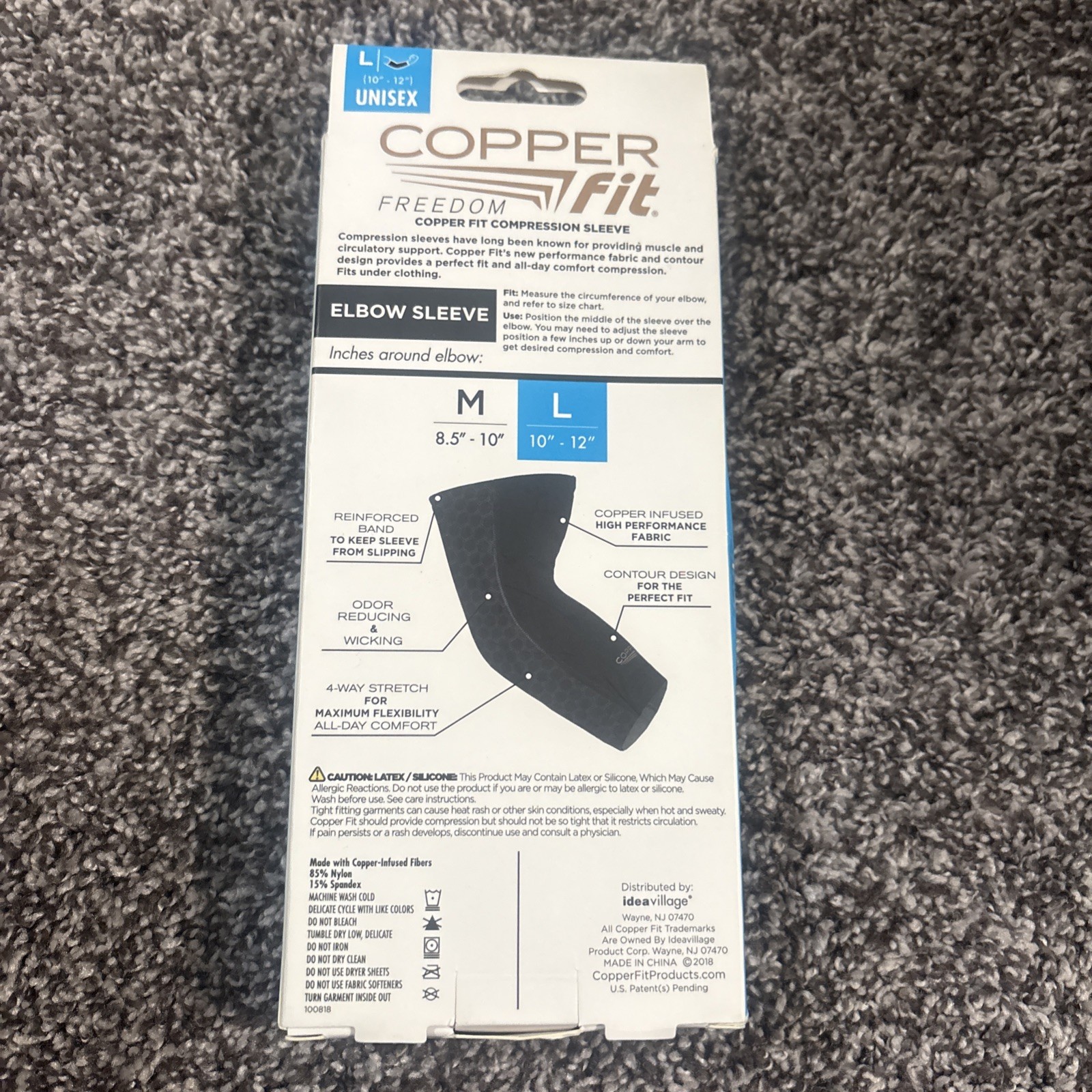 Copper Fit Freedom Compression Elbow Sleeve Large THE ORIGINAL
