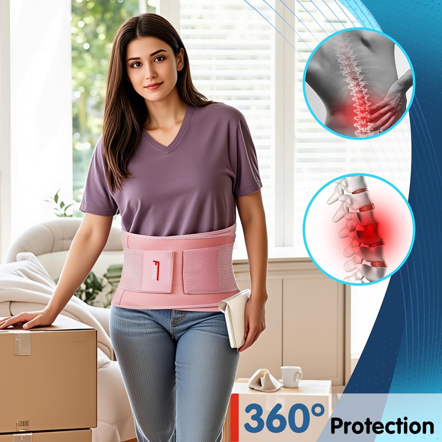 Comfortable Lumbar Support Belt for Heavy Lifting