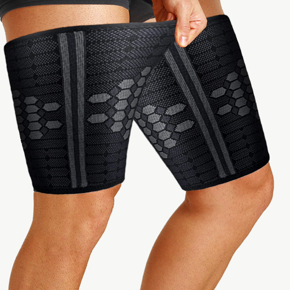 Thigh Wrap Support Hamstring Compression Leg Brace Sleeve Quadriceps Sports Pain