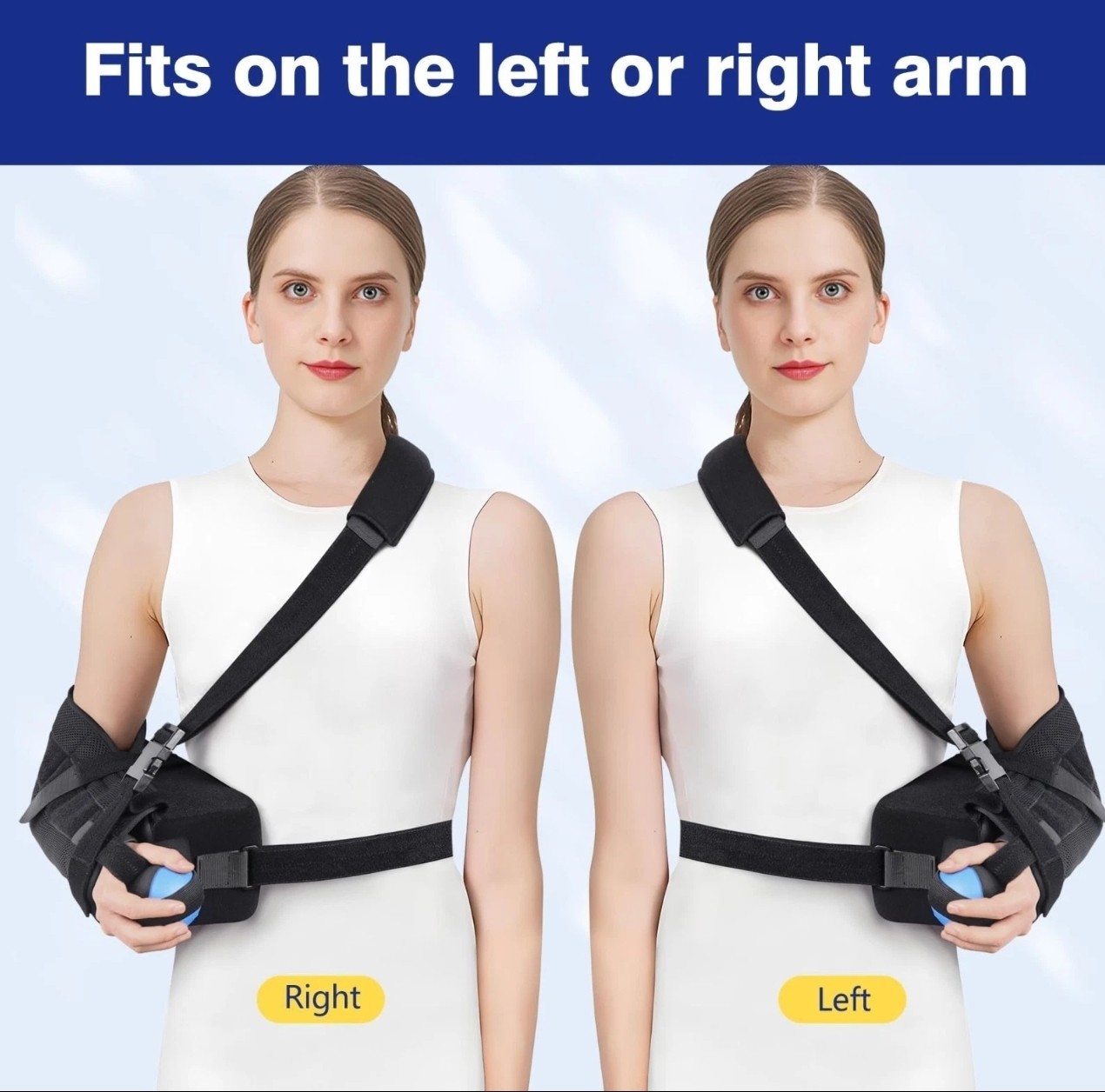 Abducted Shoulder Sling Immobilizer, Padded Rotator Cuff Support Brace