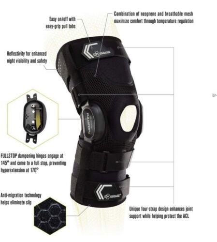 DonJoy Bionic FullStop Knee Brace Performance Support Medium Black*