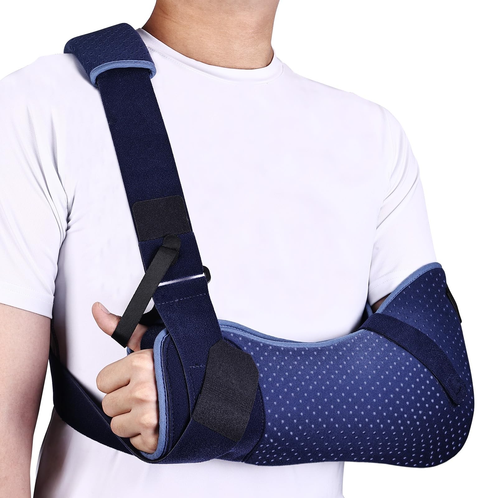 Arm Sling for Shoulder Injury with Waist Strap – Immobilizer Brace for Sleepi…