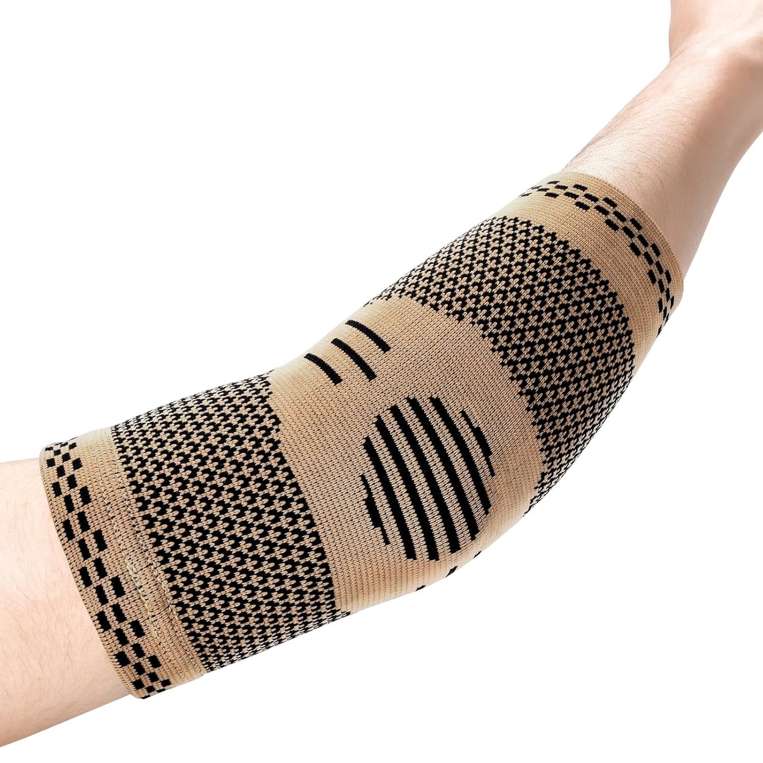 ABYON Medical Grade Elbow Copper Infused Compression Sleeve (2pack) Size Large
