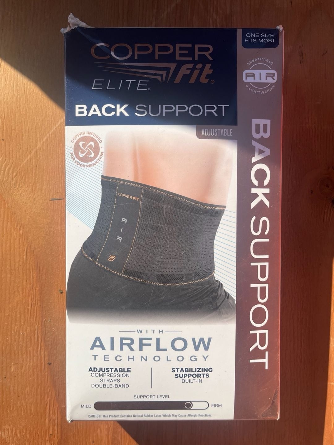 Copper Fit Elite Back Support with Airflow Technology Adjustable Double-Band