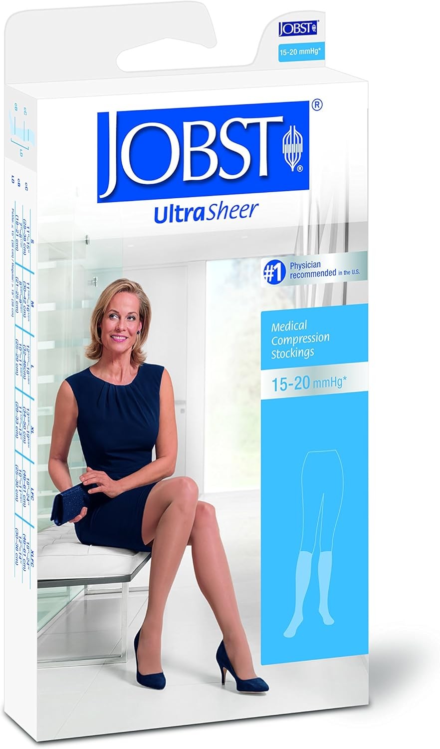 Jobst Medical LegWear UltraSheer Knee High CT 15-20mmHg Suntan Large