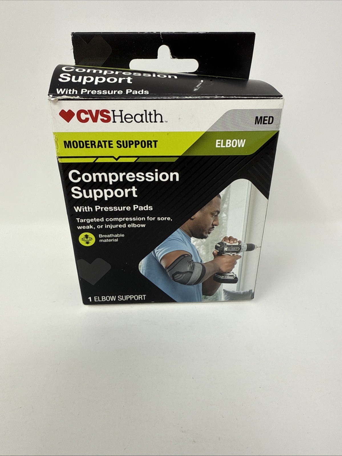 CVS Health Moderate Compression Support Elbow Pads, Medium
