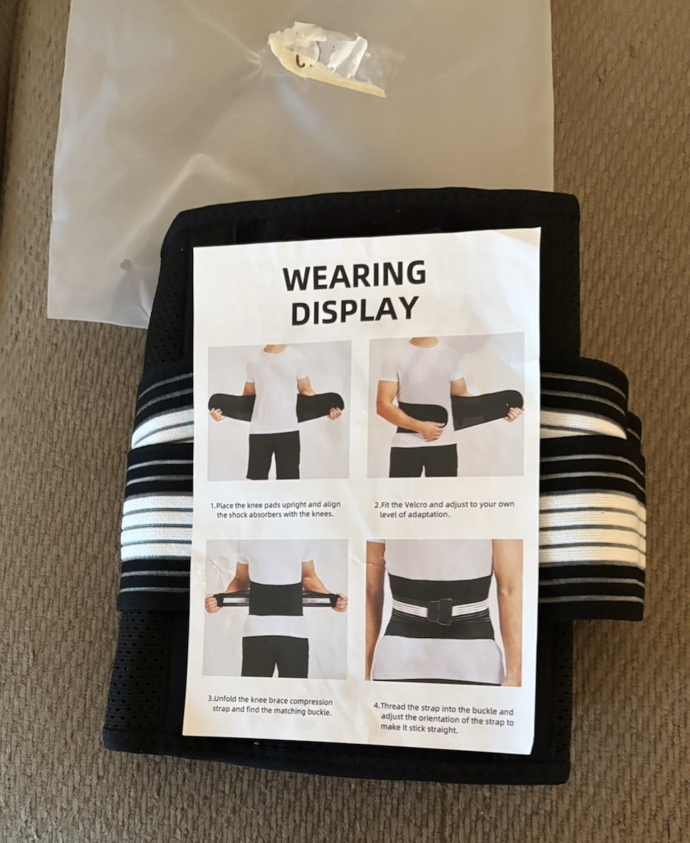 BraceUP Adjustable Stabilizing Lumbar Lower Back Brace Support Belt – Black